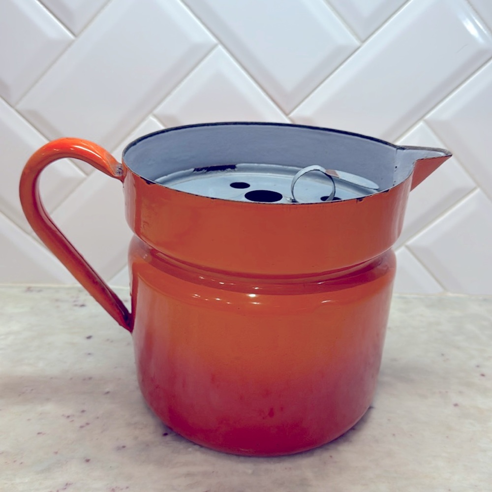 Vintage Large Enamelware Tea kettle